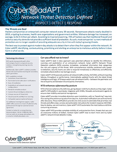 Cyber adAPT platform brief download